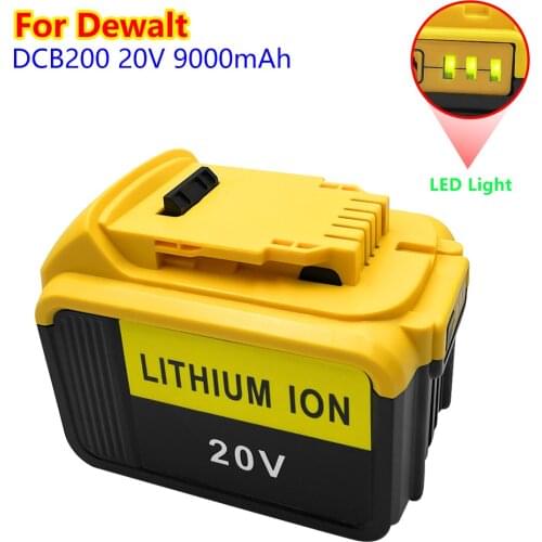 Lithium Battery for DeWalt Power Tools DCB184 DCB200 Rechargeable Electric Tool Set 20Volt 20 V 9000mah Battery 20V 9Ah