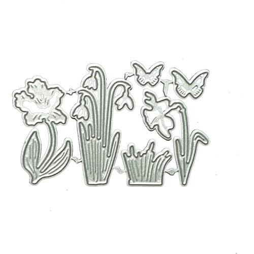 YINISE CUT Metal Cutting Dies For Scrapbooking Flowers Stencils Scrapbook DIY Album Cards Decoration Embossing Die Cuts Cutter