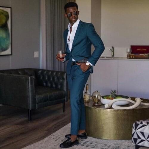 British Style Mens Coat Suits Customize 2022 Groom Tuxedos One Button Wedding Tailored Party Prom Business Blazer