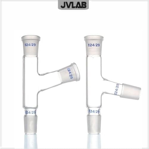 Distillation Head 75 Degrees Glassware Laboratory Adapter Connect The Flask and Distillation Tube Caliber 19 24 29mm