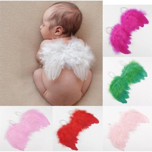 Newborn Photography Props 6 Colors Available Angel Feather Wing Boys Girls Costume Photo Photography Prop Outfits Free Shipping