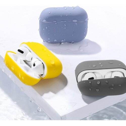 Pure Color Airpod Case Wireless Bluetooth Protective Cover for Airpod 3 Liquid Soft Silicone Protective Cover for Airpods Pro