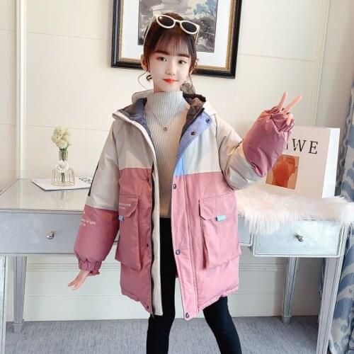 Girls' Coat Babys Kids Down Jacket 2021 Loose Thicken Winter Autumn Top Cardigan Overcoat Long Sleeve Cotton Childrens Clothin