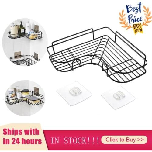 Bathroom Shelf Shower Shampoo Soap Organizer Triangle Cosmetic Free Punch Suction Wall Mounts Storage Rack for Kitchen Toilet