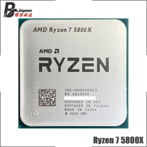 AMD Ryzen 7 5800X R7 5800X 3.8 GHz Eight-Core 16-Thread CPU Processor 7NM L3=32M 100-000000063 Socket AM4