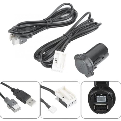 RD43 RD45 Factory Stereo AUX USB Switch Panel USB AUX Audio Cable Adapter For Peugeot 307 407 308 408 508 3008