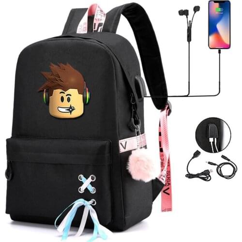 NEW USB boys girls backpack high quality Oxford cloth student bag teens waterpoof backpack Mochila cartoon printing school bag