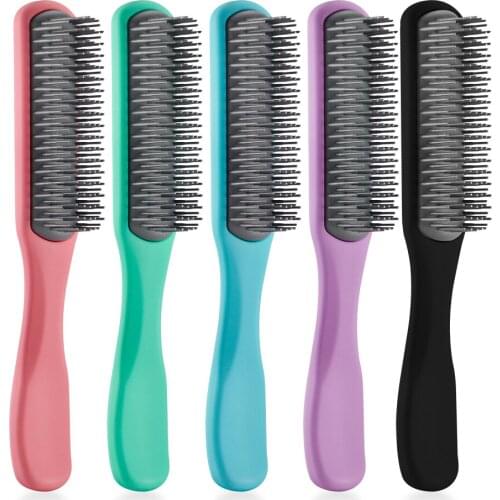 9 Rows Hair Brush Handcraft Hairbrush Hairdressing Scalp Massager Hair Comb Spare Ribs Comb barber accessories