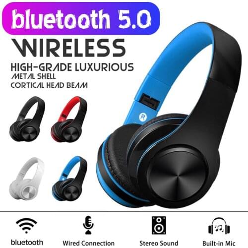 ST422 Foldable Stereo Headset Wireless bluetooth 5.0 Headphones Bass Earphone With Mic FM TF Card AUX USB Support 9 Hours Play