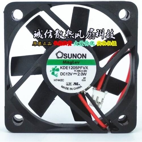 SUNON KDE1205PFVX DC 12V 2W 2lines 5CM 50*50*10MM 5010 Cooling Fan