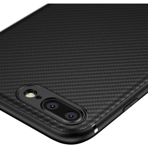 VNSTRIP Carbon Fiber TPU Case for iphone X 7 8 plus Thin Slim Soft Back Cover Anti-shock Case for iphone 6S 6 plus 8
