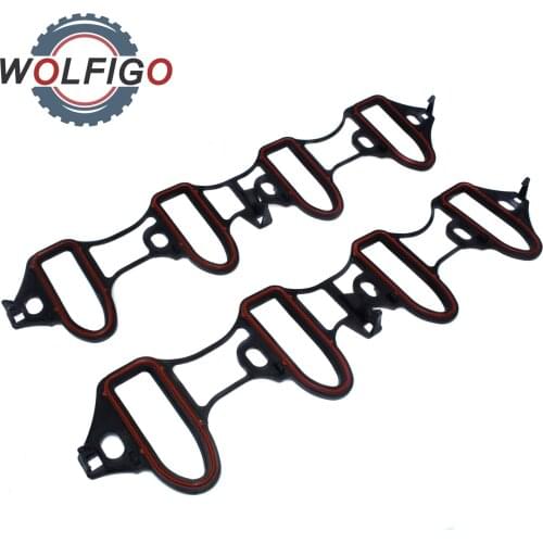 WOLFIGO 89060413 89017589 Intake Manifold Gasket for Hummer H2 H3 H3T GMC Sierra Yukon Chevrolet MS92211 MS4657 MS18007 17113557