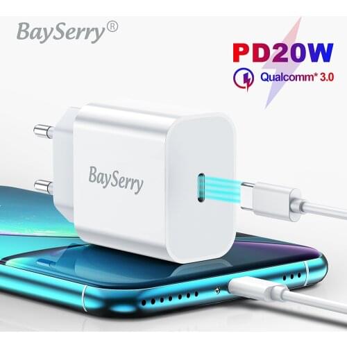 BaySerry 65W GaN Charger USB Type C PD Quick Charge 4.0 3.0 Portable Fast Charger For iPhone 12 Pro Samsung Xiaomi Laptop Tablet