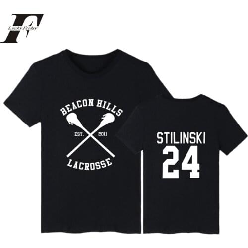 2017 christmas Summer Beacon Hills Stilinski 24 Hip Hop fitness T Shirt men/women Stilinski t-shirt Teen Wolf Cotton Tee Tshirts