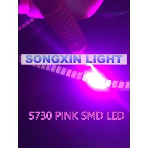 4000PCS 5630/5730 SMD/SMT pink Light chip lamps LED GOOD quality crystal Clear beads LED CHIP 5730 Pink smd led