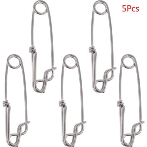 5Pcs/Pack Long Line Clips Stainless Steel Snap Swivel Longline Hanger Tuna Fishing Connectors Accessories N0PC