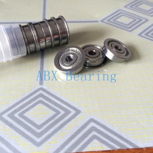 Free Shipping 50 PCS SMF74ZZ SMF74 Flanged Bearings 4x7x2.5 mm Stainless Steel Flange Ball Bearings DDLF-740ZZ ABEC5