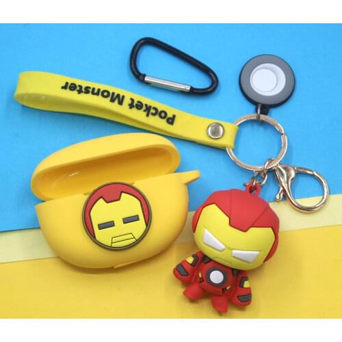 Marvel Earphone Case With Key Chain For OPPO Enco X Wireless Bluetooth Headphone Protective Cover