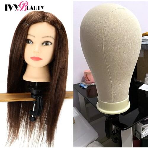 Wig Mannequin Head Stand Cosmetology Manikin Head Standard Holding Holder Clamp Stands Black One Piece Black