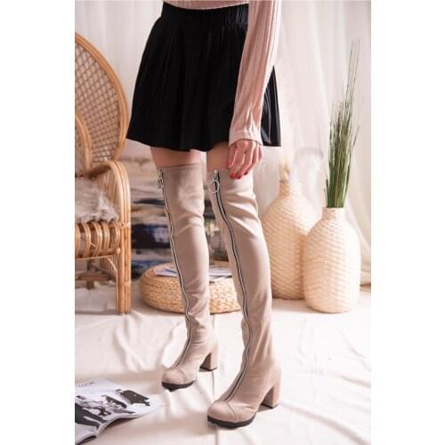 Jilberto Janice Red Suede Front Zipper Laptop Stretch Boots 'Turkish' Quality 2021 Fashion Design Season Comfort Fast Shipp