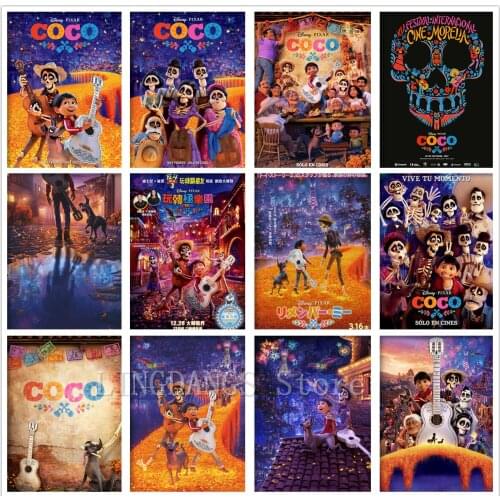 Disney 5d Diy Diamond Painting Coco Mexico Day Of The Dead Movies Posters Diamond Mosaic Embroidery Cross Stitch Art Home Decor