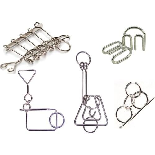 Classic Metal Wire Puzzle IQ Mind Brain Teaser Puzzles Game for Adults and Children