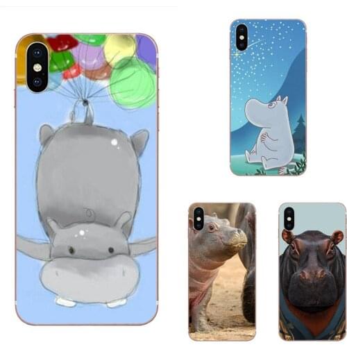 Hippo Animal Cartoon For Samsung Galaxy A51 A71 A81 A91 A50 A50S A40 A40S A30 A30S A20S A20E A20 A10S A10 Soft Live Love Phone