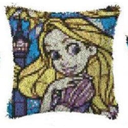 Latch hook kit Embroidery kits cross stitch Cute Girls Latch hook Pillow kits for adults Foamiran for needlework Home decoration