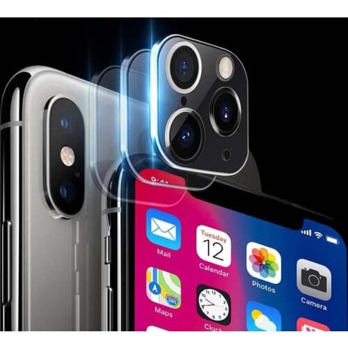Anti-Scratch Modified Metal Sticker Seconds Change Camera Lens Cover For iPhone X XS XR MAX Fake Camera For iPhone 11 Pro Max