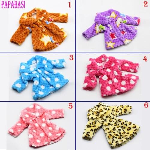 New Arrival Soft Plush Jacket Coat for 18" 45cm Girl Doll Fur Coat Clothes Jacket as fit 43cm baby dolls dress