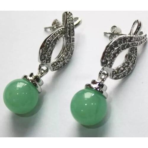 A HanCheng New Oval Gem Stone Earrings For Women earring GEM natural gem/stone/coral/opal Marcasite Earrings