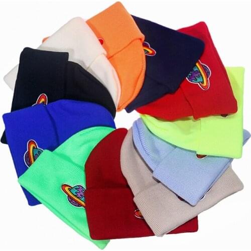 KENSHELLEY Autumn And Winter Womens And Mens Fashion Knitted Wool Hat Warm Hip Hop Outdoor Universe Star Pullover Beanies