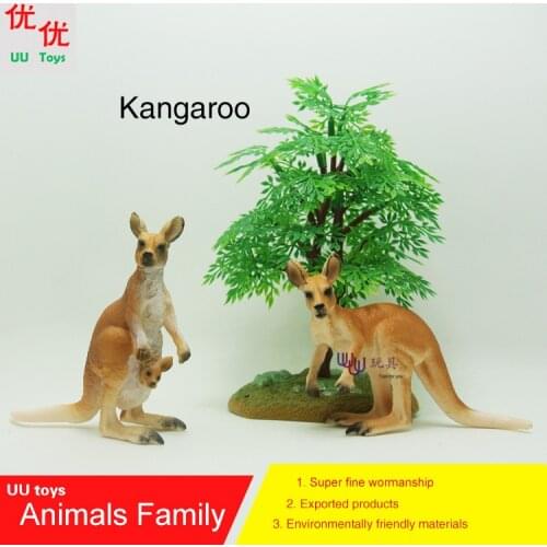 Hot toys: Kangaroo family pack Simulation model Animals kids toys children educational props Action Figures