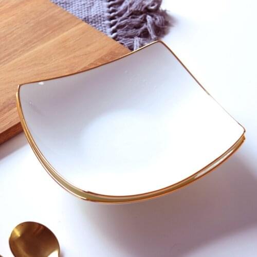 Tableware Creative Characteristics Phnom Penh Ceramic Dinner Plate Gourmet Dish Ceramic Flat Plates