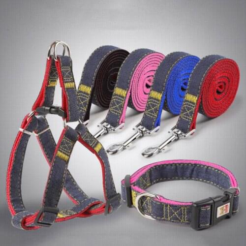 S M L Pet Collar Pets Denim Nylon Cat Collar Adjustable Puppy Pet Collars Pet Accessories