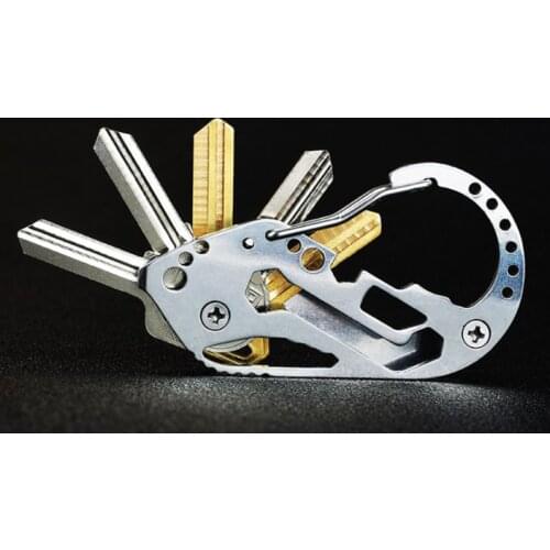 EDC Holder Clip Gadget Quickdraw Multipurpose Hanger Buckle Climb Tool Multi Tool Utility Carabiner Camp Key Organizer Pocket