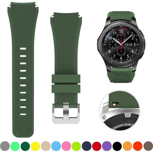 Silicone Strap for Galaxy Watch 46mm Gear S3 Active 2 watchband 22mm 20mm replacement straps for Huawei Watch Gt Amazfit Bip