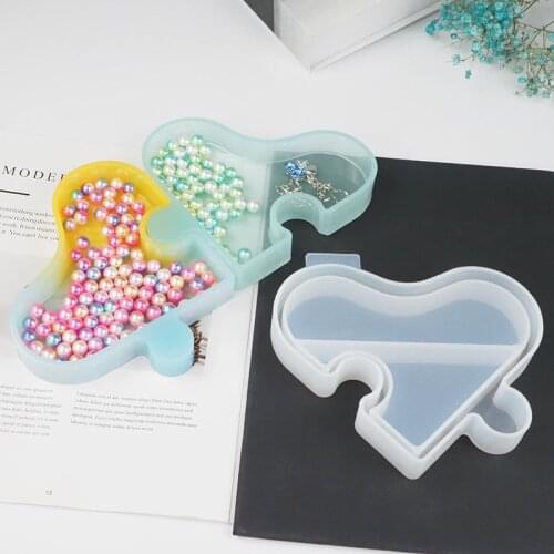 Silicone Molds for Crystal Epoxy Form for Candles Handmade Creative Heart Love Platter Storage Box DIY Crafts Supplies 1pc