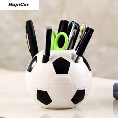 Creative Football Pen Holder Plastic Durable Desktop Storage Box Multifunctional Pencil Storage Rack Stationery Office Home