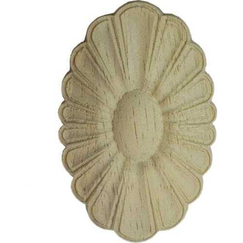 Vintage Wood Carvings Decals Long Corner Frames Doors Decorative Walls Decorations Wooden Statues Figurines Miniatures