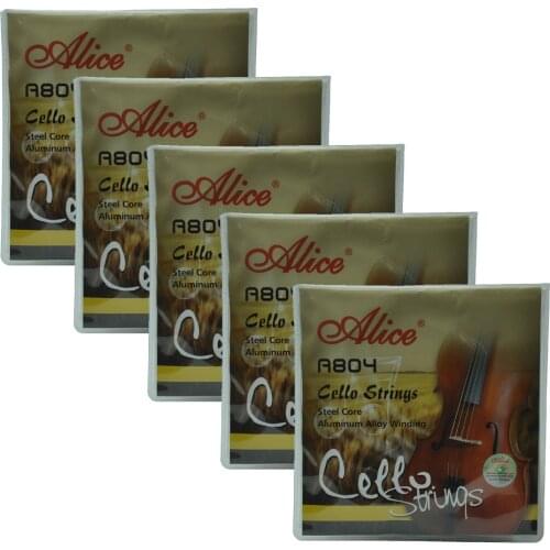 5Sets Alice Cello Strings ADGC Steel Core Aluminum Alloy Winding 4/4-1/2 A804