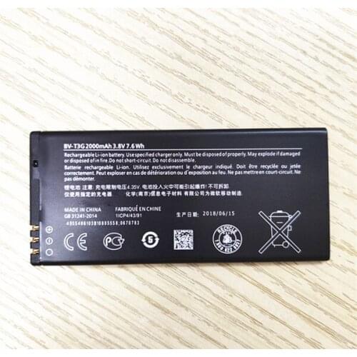 High Quality Replacement 3.8V 2000mAh BV-T3G battery for Microsoft Nokia Lumia 650 RM-1154 BV T3G Mobile phone battery