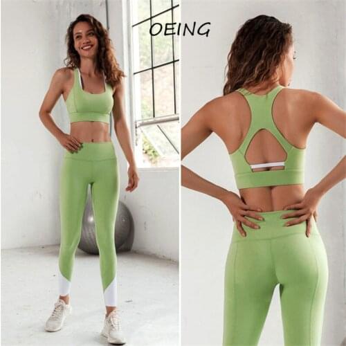 Plus Size 2 Piece Set Women Yoga Set Lounge Wear Set 2021 Patchwork Workout Clothes for Women