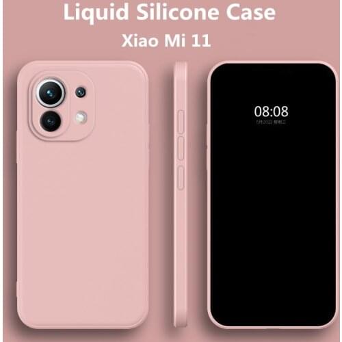 Liquid Silicone Square Phone Case For Xiaomi Redmi Note 10 9 Pro 9S 9 SE K40 Mi 10T Pro 11 Lite Ultra Matte Slim Soft Back Cover