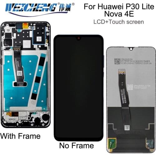 2312*1080 LCD With Frame For HUAWEI P30 Lite Lcd Display Screen For HUAWEI P30 Lite Screen Nova 4e MAR-LX1 LX2 AL01