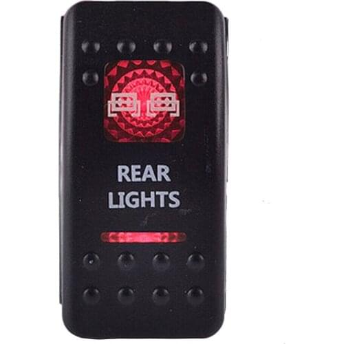 12-24V Car REAR LIGHTS 12V 20A Toggle Rocker Switch Blue LED Light 5Pin ON OFF