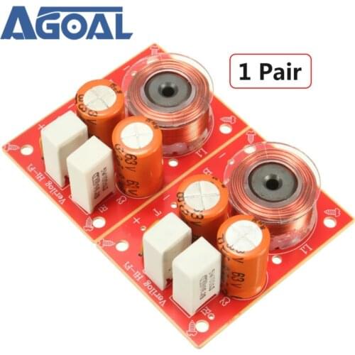 2PCS 2-Way 2 Unit Hi-Fi Audio Speaker Frequency Divider Stereo Crossover Filters Free Shipping