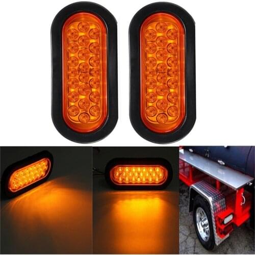 2PCS 22 LED Rear Lights Truck Lamp 12v Marker Trailer Rubber Turn Signal LED Taillight Trailer Lights Stop Signal For Trailer