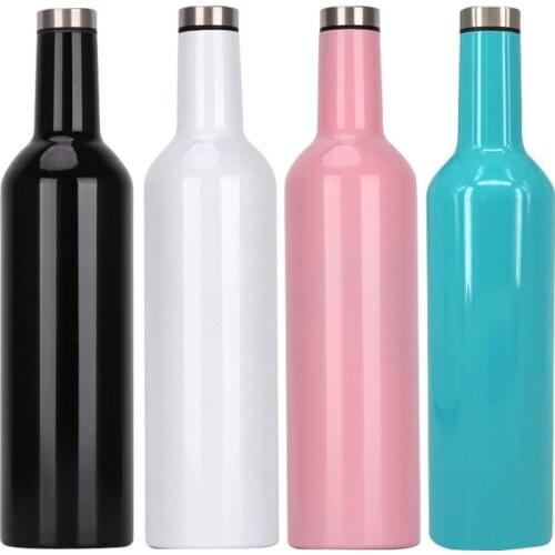 750ml Double-layer 304 Stainless Steel Thermal Insulation Red Wine Bottle Vacuum Flask Creative New Coffee Cup Tea Milk Cup