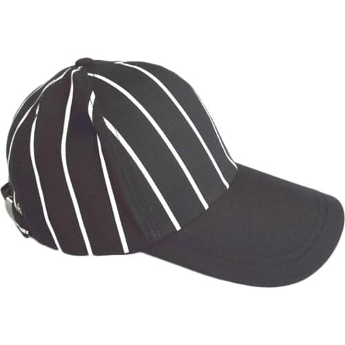 New Baseball Hat Black White Stripe Outdoor Sports Shade Cap Women Man Fashion Street Hip Hop Hats Cotton Baseball Caps TG0160